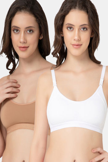 Buy Lady Lyka Modal Sports Bra (Pack of 2) - Multicolor
